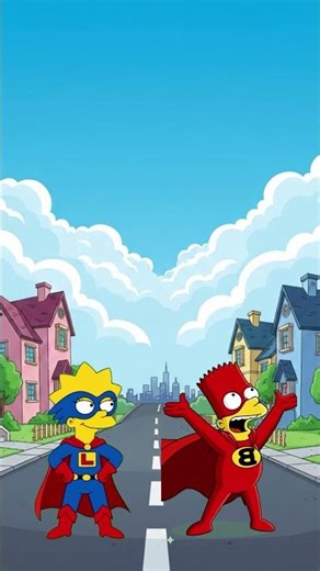 Bart & Lisa Become SUPERHEROES! ⚡🔥 #thesimpsons #simpsons #bart