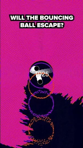 Can it escape? 🤔 #satisfyingvideo #physics #bouncingball