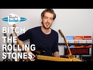 BITCH The Rolling Stones Guitar Lesson Tutorial - Easy Riff!