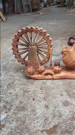 The chicken statues have been prepared very nicely.