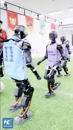 Humanoid robots play soccer at 2025 Global Developer Conference
