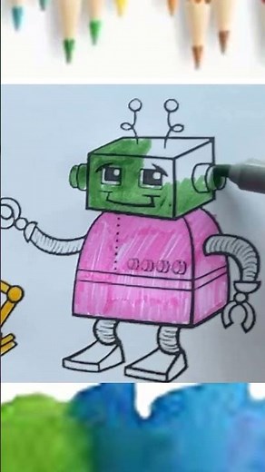 Tô màu robot - How to Color Robot - Robot Coloring pages for kids