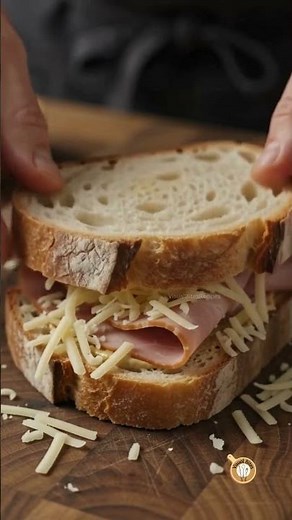 🥪🧀 Croque Monsieur | Crispy French Ham & Cheese Sandwich | Natural ASMR 🤤