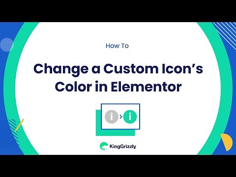 How to Change Custom Icon Color in Elementor