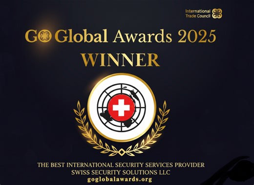 Swiss Security Solutions Wins Prestigious Go Global Award 2025 for The Best International Security Services Provider