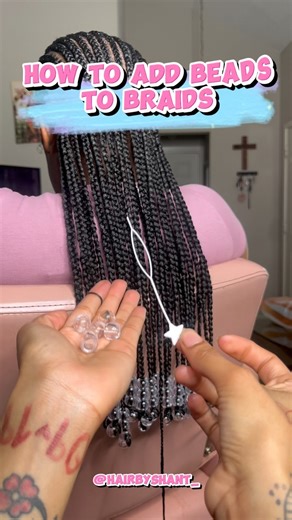 How to add beads to your braids ! ❤️ here is a mini tutorial for those who are beginners of for those who didn’t quite understand or just don’t know how in general comment below on what video i could make next to help y’all out ! ❤️ follow @hairbyshant_ for more content ❤️ share this with a friend or save this video for the next time you wanna add beads to yourself or your client ! Don’t forget to subscribe to my youtube channel 🔎 i’ll be recording & uploading a new video soon ! 💞Search up Ash