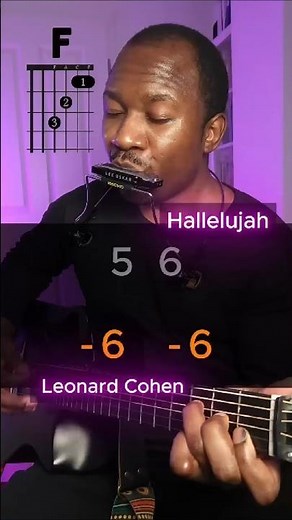 Hallelujah - Leonard Cohen | Beginner Tutorial | Guitar & C Harmonica