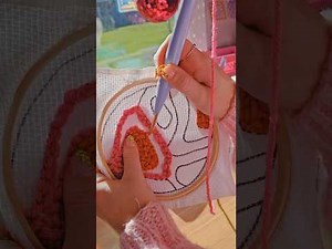 punch needling for beginners!! 🌈 punch needle starter kit from threadbook 💗🙌 #punchneedle #diy