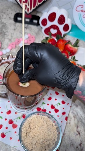 Candycoated.dip on Instagram: "Slowly dipping chocolate covered strawberries into melted chocolate is my favorite kind of ASMR food moment. So smooth, so glossy, and honestly the most satisfying watch. #chocolatecoveredstrawberries #chocolatecovered #chocolatetreats"