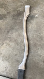 Here’s the 32” master template that I hand made last year from aluminum. It has undergone several tweaks since then and ready to be run on its new friend, the Bacci. A tremendous amount of work into this piece! Let’s hope to see some handles coming back in stock soon, better than before!! | Hoffman Blacksmithing