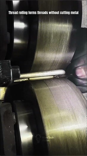 Thread Rolling Machine Process for High Strength Metal Threads