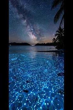 Bioluminescent Bays: Nature's Glowing Wonder #shorts #nature