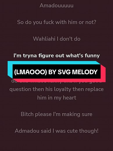SVG MELODY (LMAOOO) lyrics 🎶 #lyrics #music | Full Song With Lyrics