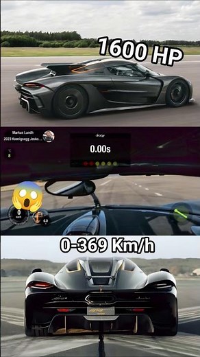 1600 HP Koenigsegg Jesko Absolut Extreme fast acceleration #koenigsegg #worldrecord #topspeed
