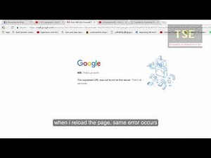 Google error 400 The requested URL was not found on this server