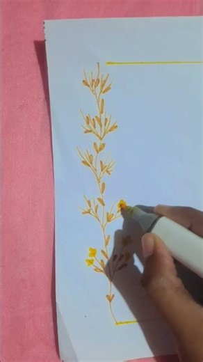 easy boder art ideas✨🌸🎀#easy#boder#art#ideas#youtubeshorts