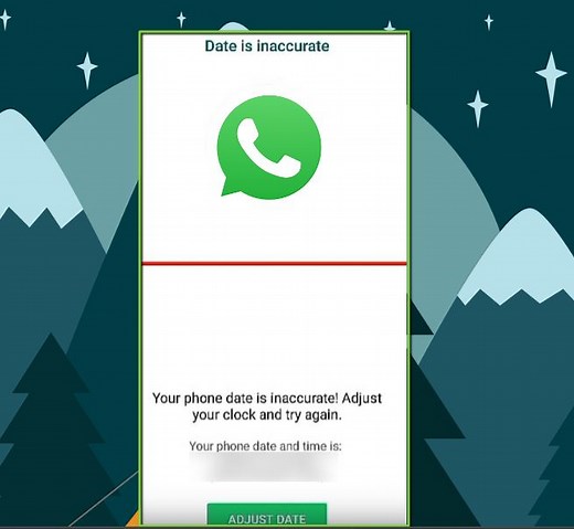 Fix Whatsapp your Phone date is Inaccurate Adjust your clock and try again - BlogTechTips