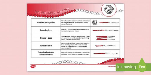 100 Bead String Activities