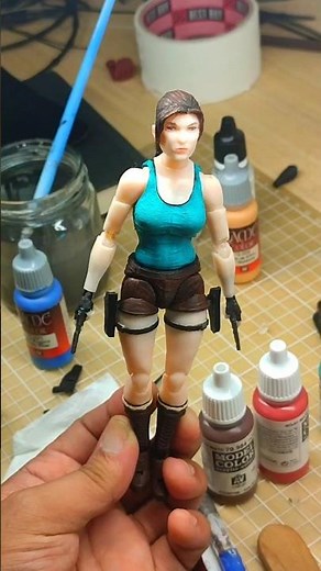 3D Printed Articulated Lara Croft action figure from Tomb Raider #actionfigure #3dprinted