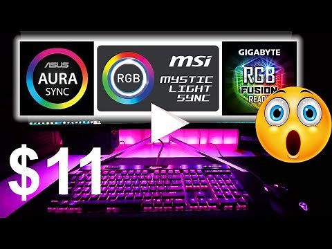 Motherboard Controlled RGB Desk Lights | Cheap RGB Battlestation | Aura, Mystic Lighting, etc.