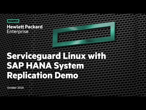 HPE Serviceguard for Linux with SAP HANA System Replication Demo