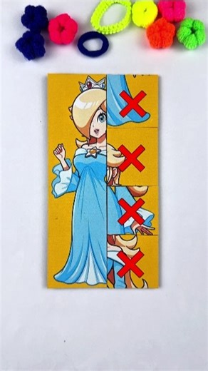 Princess From The Super Mario Galaxy Movie Cardboard Puzzle Craft idea #supermario #mario #short
