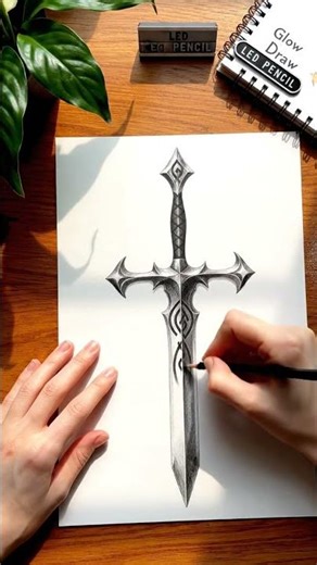 Realistic Witcher Sword Sketch in 8 Secs ⚔️
