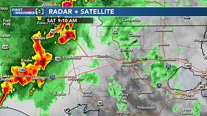 Line of strong storms moving through Lafayette, should arrive in Baton Rouge within an hour. Pockets of heavy rain and strong winds to be expected. | WAFB First Alert Weather