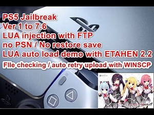 PS5 Jailbreak LUA autoload Hamidashi Creative / inject save with WINSCP / No Psn / no restore
