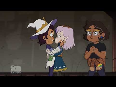The Owl House Watching and Dreaming Lumity Kiss scene Season 3