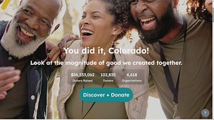 More than 102,835 people donated $56,533,062 for Colorado Gives Day