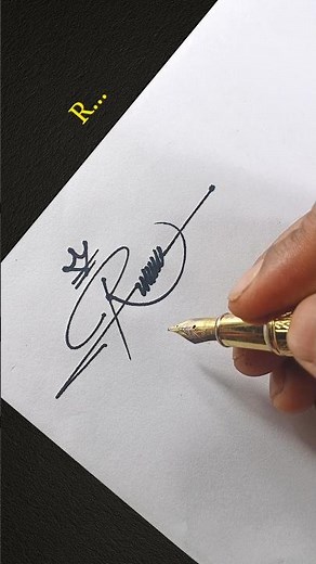 Stylish R Signature Design ✍️ | Easy R Letter Signature Tutorial #Shorts