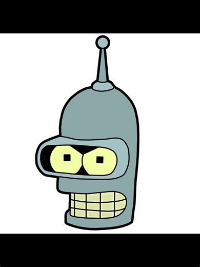 Bender Bending Rodriguez #13 in the face series #futurama #bender #bending #robot #drawing #sketchbook #fyp