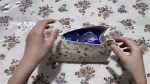 Green and Blue Floral Tissue Box Cover Holder – Rectangular Tissue Organizer, Decorative Napkin Box Case for Home, Office & Car