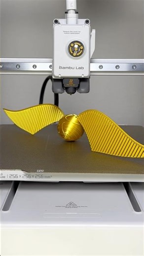 Potter fans know this one instantly ⚡Golden Snitch 3D #impresion3d #3dprinting #asmr #harrypotter