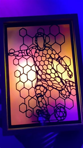 I Made a Glowing Football Portrait #homedecor #creative #craft