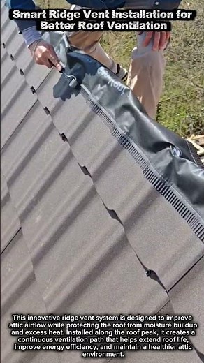 Smart Ridge Vent Installation for Better Roof Ventilation #construction #diyprojects