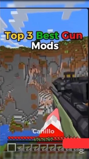 TOP 3 best gun mods for Minecraft || PART 01 #minecraft #shorts