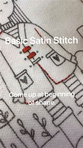 3.5K views · 16 reactions | Join Julie and Brittany for an overview of how to stitch the basic satin stitch. This is a a great stitch to add a pop of color or quickly fill in a space on your hand embroidery projects. Full video tutorial is available on our Stitches of Love YouTube Channel! #handembroidery #handembroiderytutorial #satinstitch #solq | Stitches of Love | Facebook