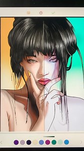 🙈Today, decided to do something different and draw not on paper, but on a tablet. For this, I used a popular coloring @pigment_app I think the drawing could have a bit more detail, but for this project, I focused more on experimenting with the colors. In the end, I think it turned out pretty well. Do you prefer drawing digitally or on paper? #asmr #digitalart #coloring #coloringapp | Franciszek Bielak