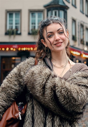 Europe Diaries 39/365 - Hannah 🥰✨🇩🇪 Asked her for pictures but she had no time and wanted to take her bus but unfortunately she missed her bus and we got the job done 🫣✨. Also asked her to teach me something in German and I would do the same in Urdu. 🥰🙌🏻 #photography #streetphotography #foryou #fypシ #yousafgraphy