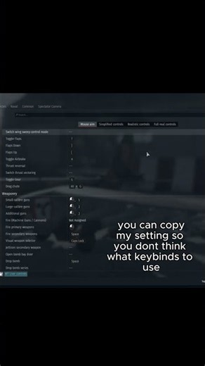warthunder keybinds