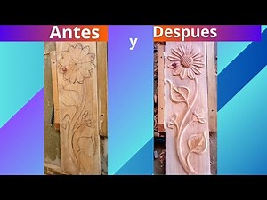 Girasol tallado en madera Video Completo