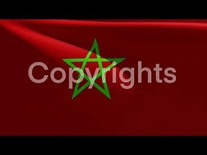 Morocco Flag Waving - Drapeau Du Maroc - High Definition