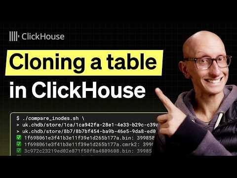 Cloning tables in ClickHouse