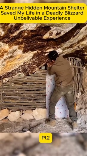 Blizzard Camping on Instagram: "Part2 A strong hidden mountain shelter #camping #bushcraft #treehouse #stones #campinglife"