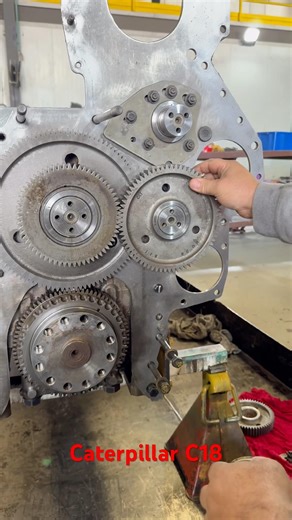 Caterpillar C18 front gear installed #shortvideo #viralvideo #fpyシviral #tranding