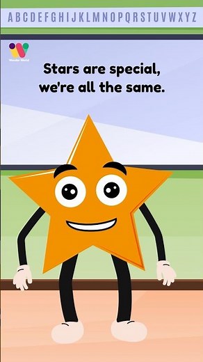 Star Shape Rhyme for Kids | Fun Learning Song About Stars! #wonderworldkidstv