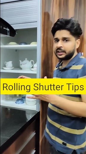 Rolling Shutter in Modular Kitchen. Roller shutter unit