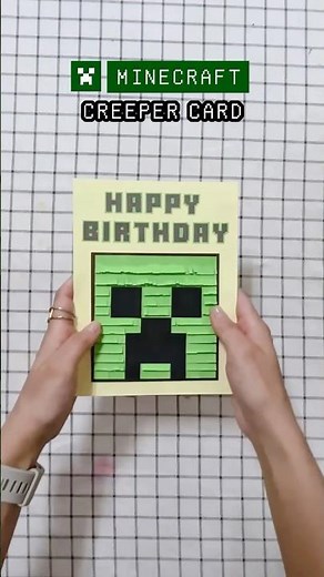 DIY Minecraft Card🎁gift ideas ✂️How to make Minecraft card 麥塊卡片 #minecraft #shorts #papercraft